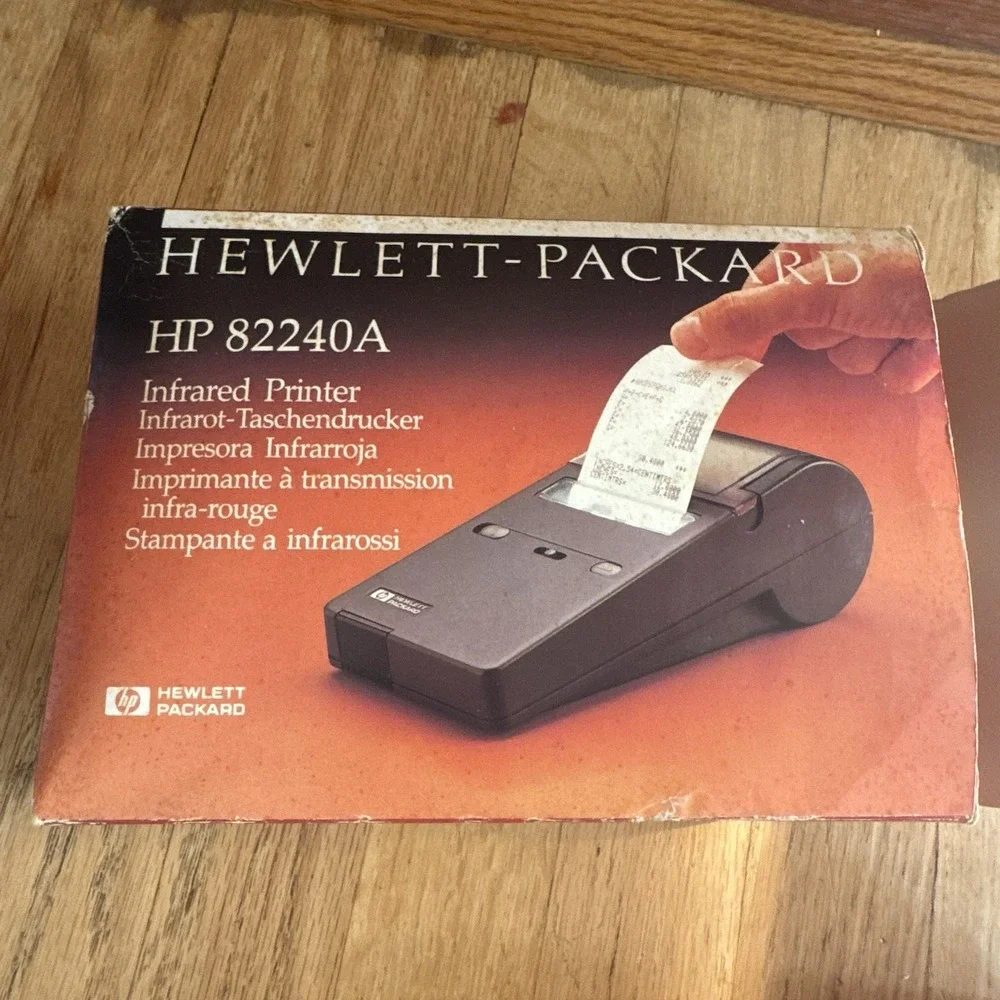 HP 82240A Infrared Printer Boxed + 82241A Original Adapter + Thermal Paper